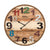 AMS Quarz-Wanduhr W9539 Wanduhr Braun Antik • Großes Holzgehäuse • Aufgelegte Zahlen