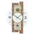 AMS Quarz-Wanduhr 9543 Wanduhr Nussbaum • Mineralglas-Auflage • Naturstein-Dekor