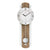 AMS Funk-Pendeluhr F5292 Wanduhr Nussbaum/Alu • Funk-Uhrwerk • Pendel-Wanduhr mit Mineralglas