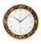 AMS Graz F5853 Wanduhr Braun/Messing • UTS-Funkuhrwerk • Elegantes Braun-Gold-Design