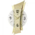 AMS Rimini W9397 Wanduhr Messing • Facettiertes Mineralglas • Made in Germany