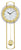 AMS Steyr F5255 Wanduhr Gold • Funk-Pendeluhr • Facettiertes Mineralglas