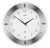 AMS Tauplitz F5848 Wanduhr Silber • Facettiertes Mineralglas • Funk-Uhrwerk