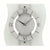 AMS Wels F5909 Wanduhr Silber • Funk-Uhrwerk • Mineralglas