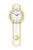AMS Funk-Pendelwanduhr F5257 Wanduhr Messing • Funkuhrwerk • Facettiertes Mineralglas