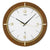 AMS Funk-Wanduhr F5832 Wanduhr Nussbaum • Funkwerk • Mineralglas mit Goldaufdruck