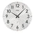 AMS Funk-Wanduhr F5973 Wanduhr Silber • Funkuhrwerk • Gewölbtes Mineralglas