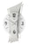 AMS Remini W9398 Wanduhr Aluminium • Geschwungene Aluminium-Auflage • Mineralglas Made in Germany