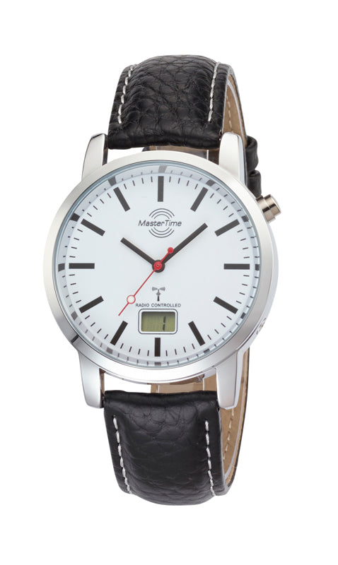Master Time Basic MTGA-10592-20L Herrenuhr Silber • Funkwerk • Bahnhofsuhren-Design
