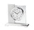 AMS Linz F5140 Tischuhr Silber • Funk-Uhrwerk • Mineralglas