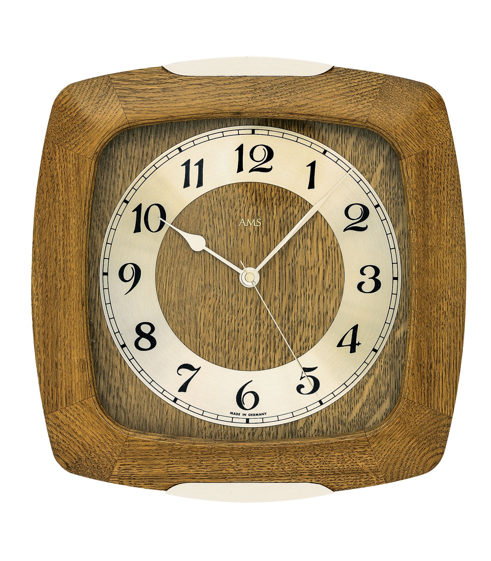 AMS Funk-Wanduhr 5804/4 Wanduhr Eiche • Mineralglas • Funk-Uhrwerk