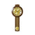 AMS F5132/1Q Wanduhr Nussbaum • Quarz-Pendelwerk • Messingfarbene Applikationen