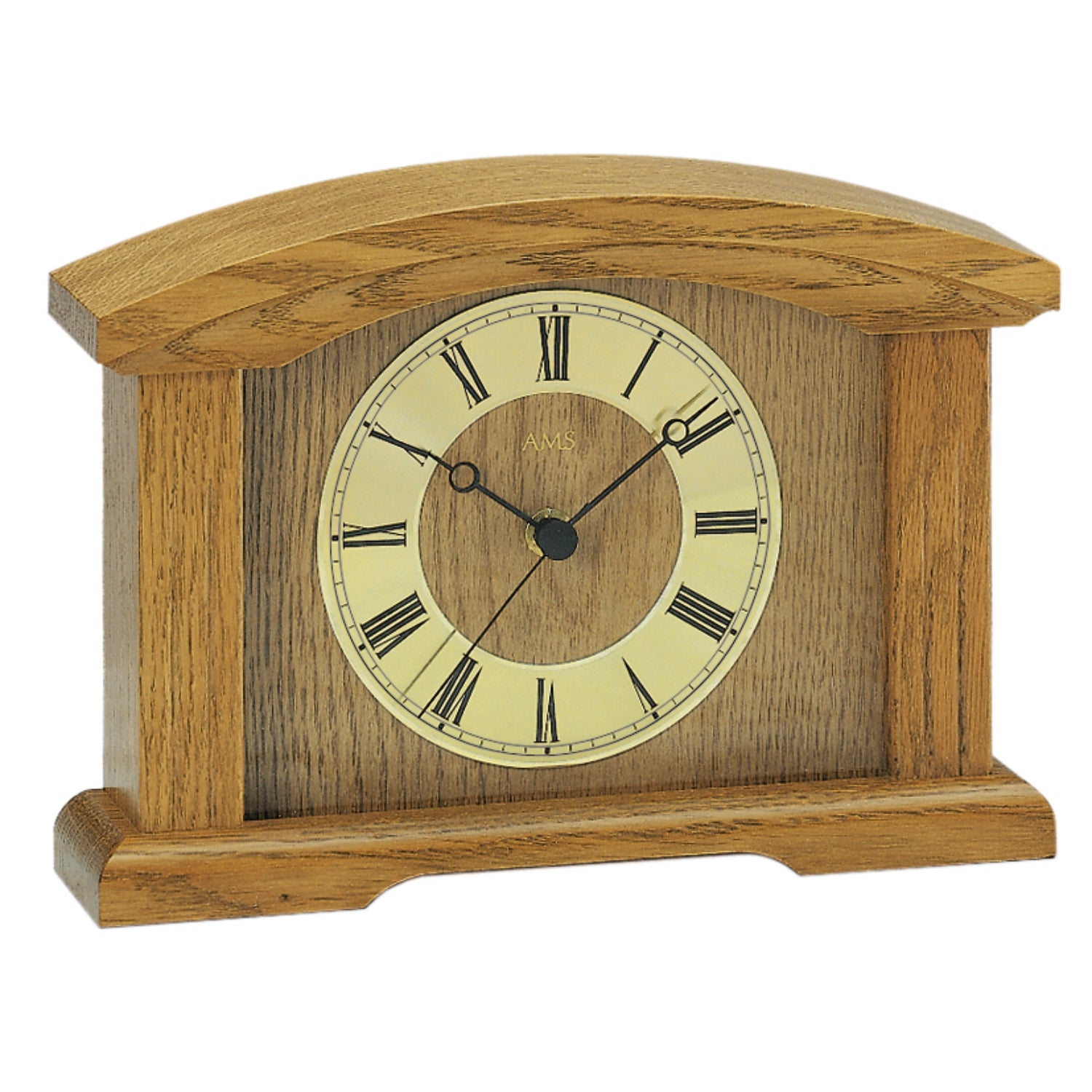 AMS F5138/4 Tischuhr Eiche • Funkwerk • Aluminium-Zahlenring