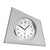 AMS F5175S Tischuhr Silber • Funkwerk • Mineralglas und Aluminiumfront