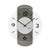 AMS W9705 Wanduhr Metallstruktur Sonoma • Holzgehäuse mit Aluminium-Auflagen • Facettiertes Mineralglas