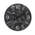 AMS W9707 Wanduhr Anthrazit • Holzgehäuse mit Metallziffern • Quarzwerk