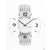 AMS Quarz-Wanduhr W9694 Wanduhr Silber • Facettiertes Mineralglas • Feingefräste Holzrückwand