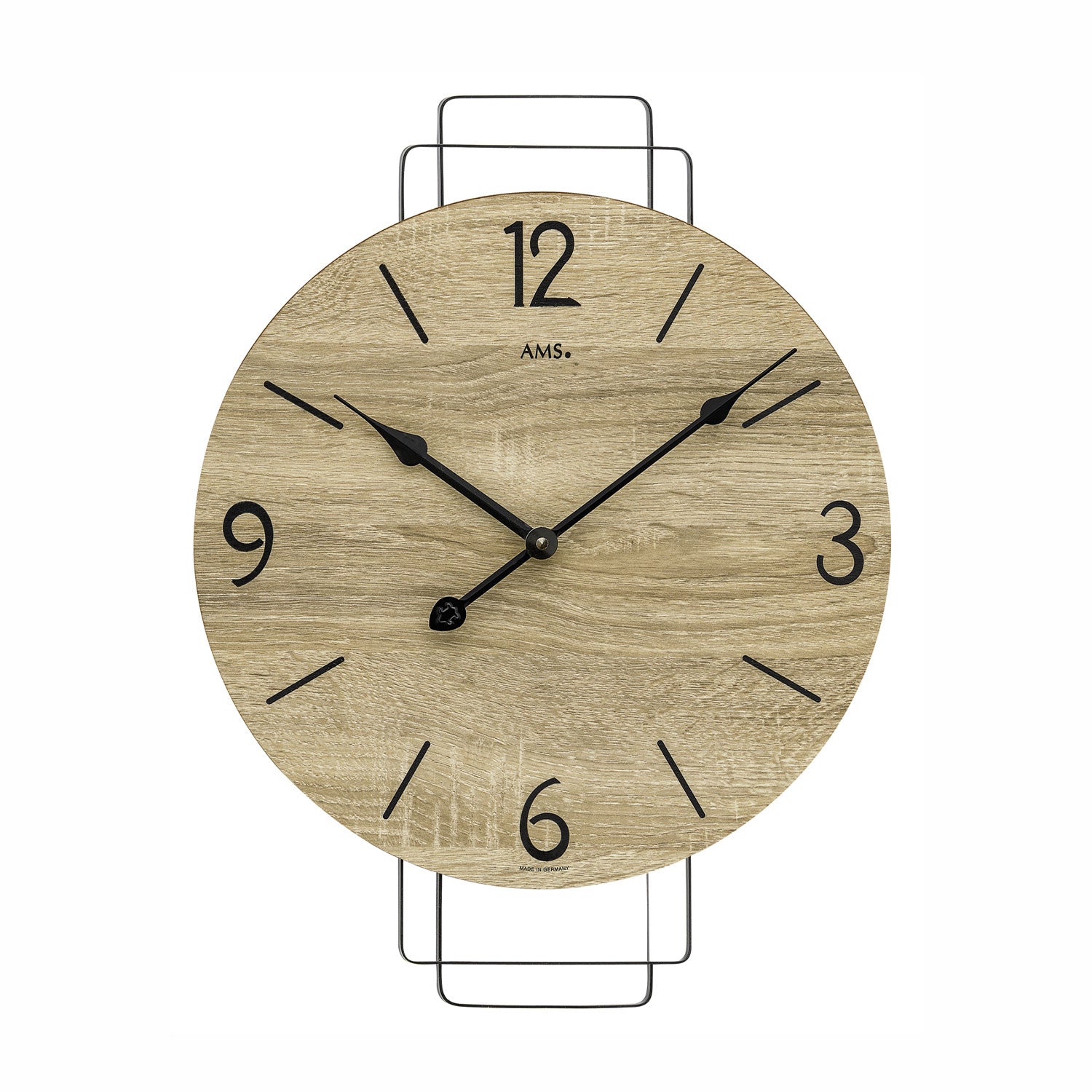AMS W9687 Wanduhr Sonoma • Metall-Design • Quarzwerk