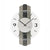 AMS W9675 Wanduhr Steinstruktur • Mineralglas facettiert • Holzgehäuse mit Stein-Auflage