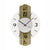 AMS W9674 Wanduhr Sonoma • Holzgehäuse mit Almheu-Auflage • Facettiertes Mineralglas