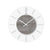 AMS W9662 Wanduhr Stein-Applikation • Mineralglas • Quarzwerk