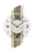 AMS W9664 Wanduhr Sonoma-Eiche • Naturblätter & Swarovski Kristalle • Mineralglas
