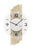 AMS W9665 Wanduhr Sonoma-Eiche • Naturblätter & Mineralglas • Quarzwerk