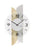 AMS W9667 Wanduhr Sonoma • Holzgehäuse mit Aluminiumauflage • Facettiertes Mineralglas
