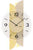 AMS W9643 Wanduhr Gold-Antik-Messing • Quarzwerk • Facettiertes Mineralglas