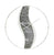 AMS W9646 Wanduhr Silber • Quarzwerk • Holz mit Steinauflage