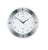 AMS W9448 Wanduhr Silber • Facettiertes Mineralglas • Geschliffenes Aluminium
