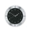 AMS W9449 Wanduhr Silber • Facettiertes Mineralglas • Geschliffenes Aluminium