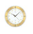 AMS W9450 Wanduhr Silber • Facettiertes Mineralglas • Messinglackiertes Aluminium