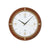 AMS W9432 Wanduhr Nussbaum • Goldfarben bedrucktes Mineralglas • Aufgelegte Zahlen