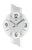 AMS W9394 Wanduhr Schiefer/Aluminium • Quarzwerk • Mineralglas