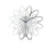 AMS W9362 Wanduhr Weiß • Florales Design • Mineralglas