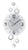 AMS W9388 Wanduhr Silber • Quarzwerk • Dekorative Metallauflagen