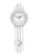AMS F5248 Wanduhr Silber/Schwarz • Funk-Pendelwerk • Facettiertes Mineralglas