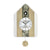 AMS W7499 Wanduhr Natur-Baumblatt • Quarz-Pendelwerk mit Kuckuck • Automatische Nachtabschaltung