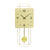 AMS W7501 Wanduhr Messing • Quarz-Pendelwerk • Holzgehäuse mit Messing-Design
