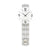 AMS W7506 Wanduhr Silber • Quarz-Pendelwerk • Feingefrästes Holzgehäuse