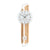 AMS W7508 Wanduhr Messing • Quarz-Pendelwerk • Facettiertes Mineralglas