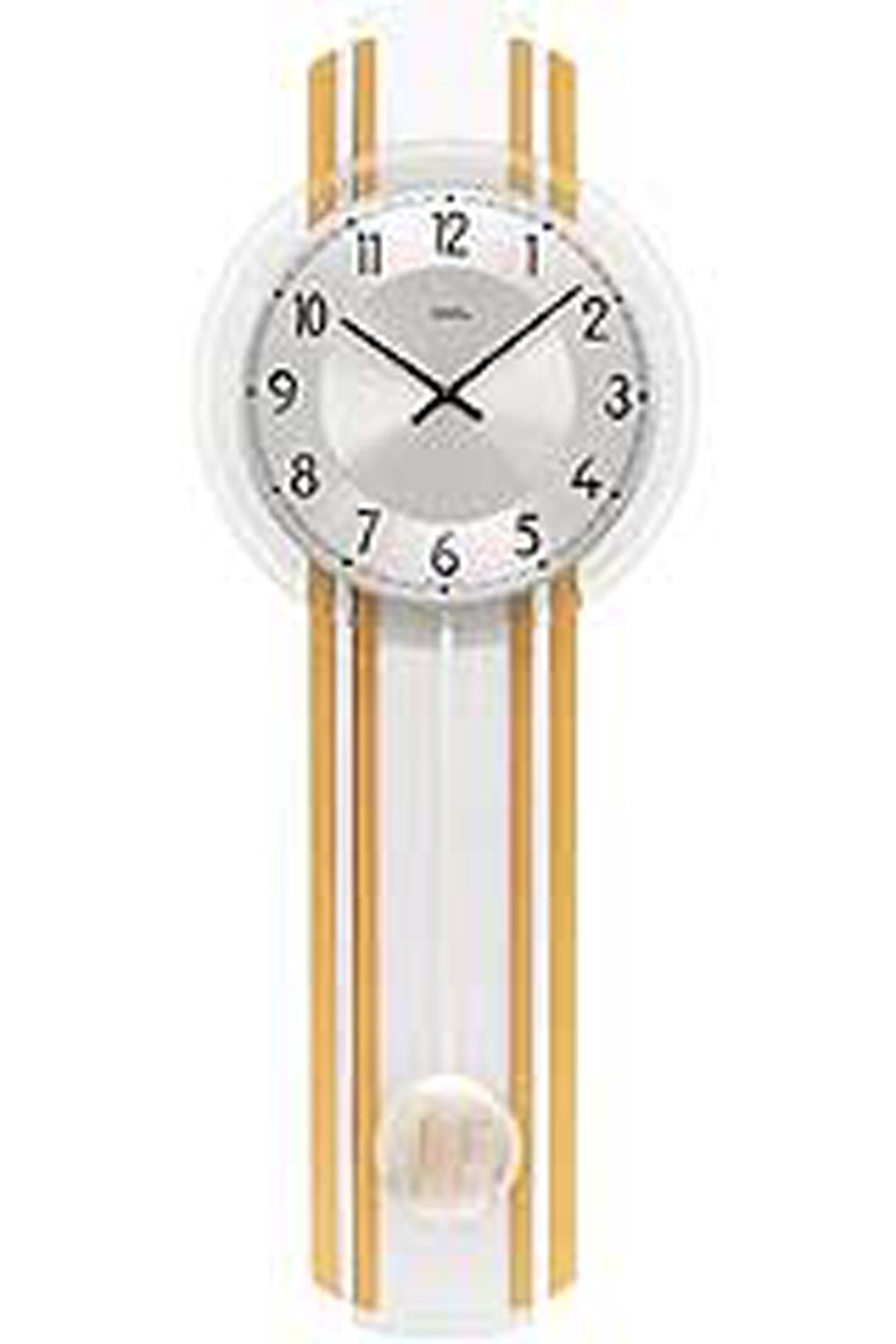 AMS W7473 Wanduhr Buche • Quarz-Pendelwerk • Mineralglas