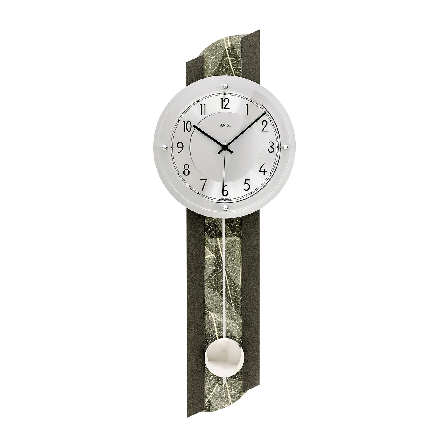 AMS F5325 Wanduhr Sonoma-Eiche • Funk-Pendelwerk • Mineralglas
