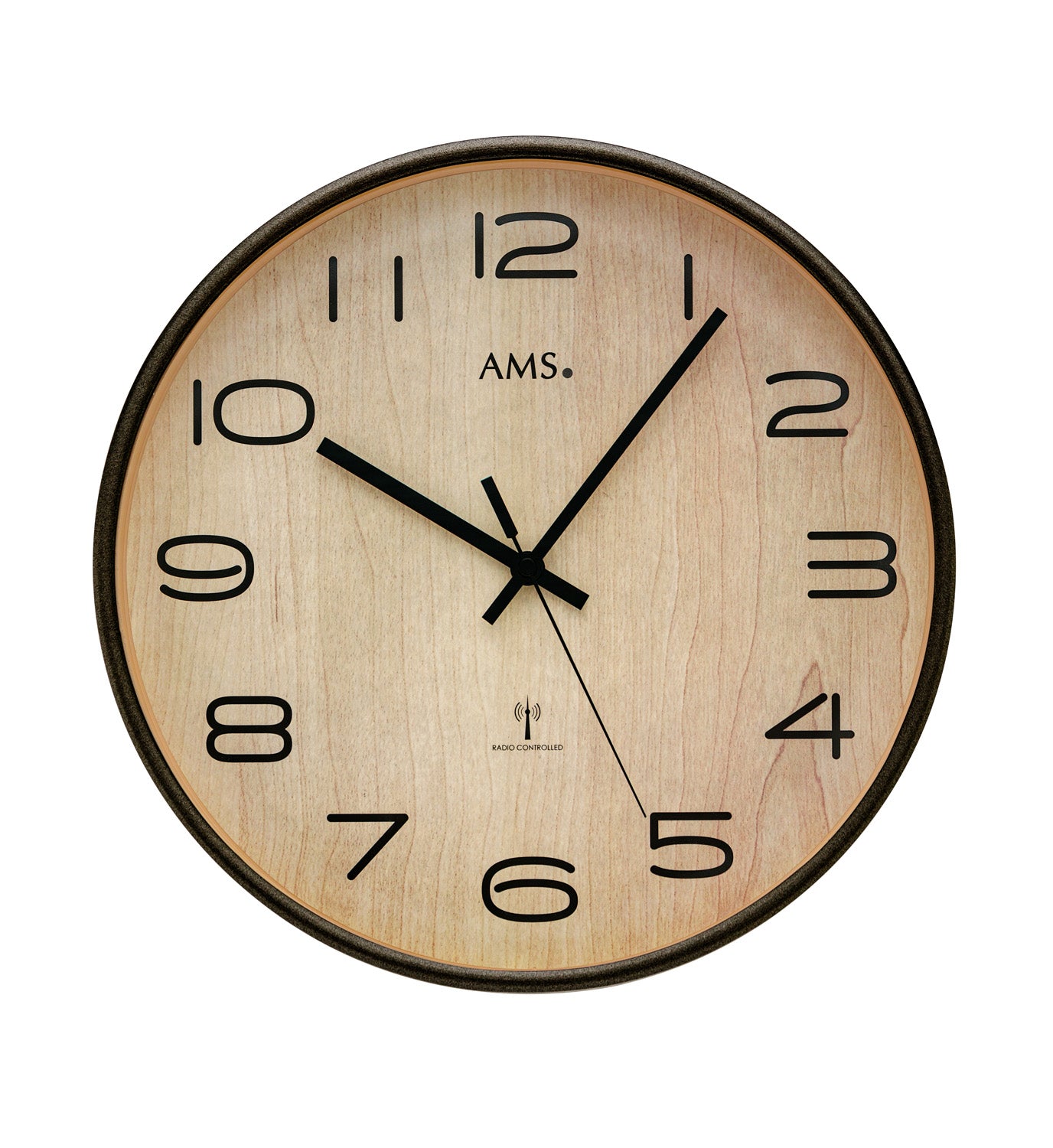 AMS F5502 Wanduhr Anthrazit • Funkwerk • Mineralglas