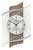 AMS F5518Q Wanduhr Nussbaum • Facettiertes Mineralglas • Nussbaumdekor mit Naturstein-Veredelung
