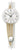 AMS W7455 Wanduhr Sonoma/Aluminium • Quarz-Pendelwerk • Facettiertes Mineralglas