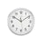 AMS F5524 Wanduhr Silber • Funkwerk • Gebürstetes Aluminium