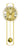 AMS W7083 Wanduhr Messing • Quarz-Pendelwerk • Mineralglas