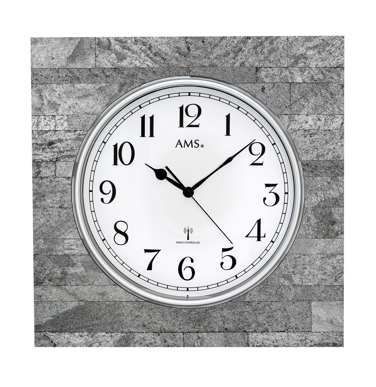 AMS F5568 Wanduhr Anthrazit • Funkwerk • Mineralglas